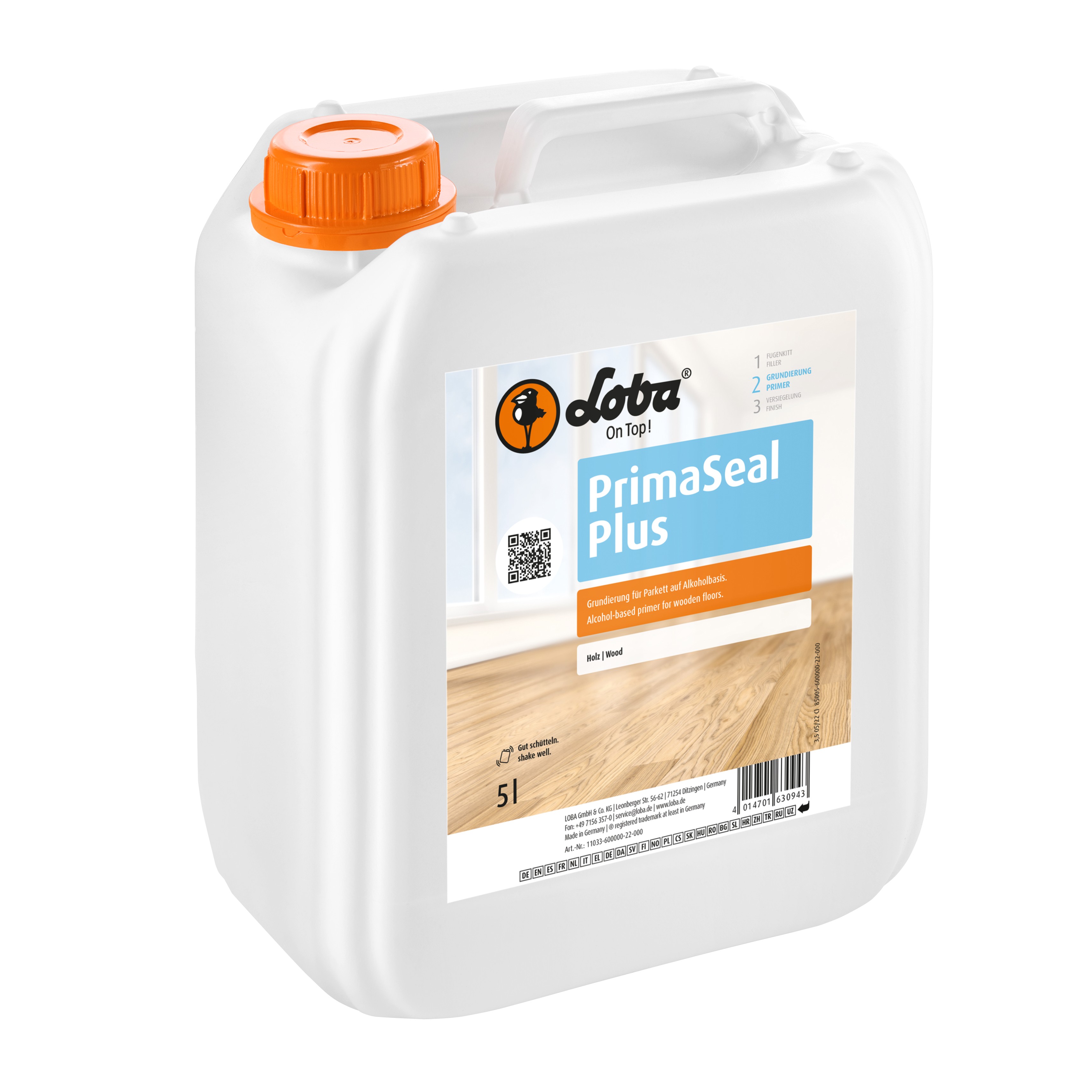 Грунтовка для паркета на основе спирта Loba PrimaSeal Plus 5 л